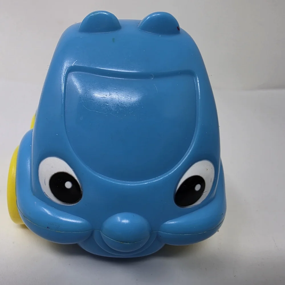 Fisher Price McDonald's Blue Truck Eyes Yellow Wheels Vintage Toy Truck